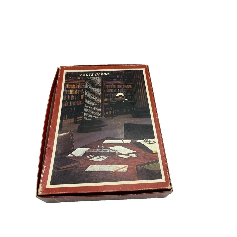 Vintage Avalon Hill Facts in Five Board Game Sealed Cards Complete AH 260